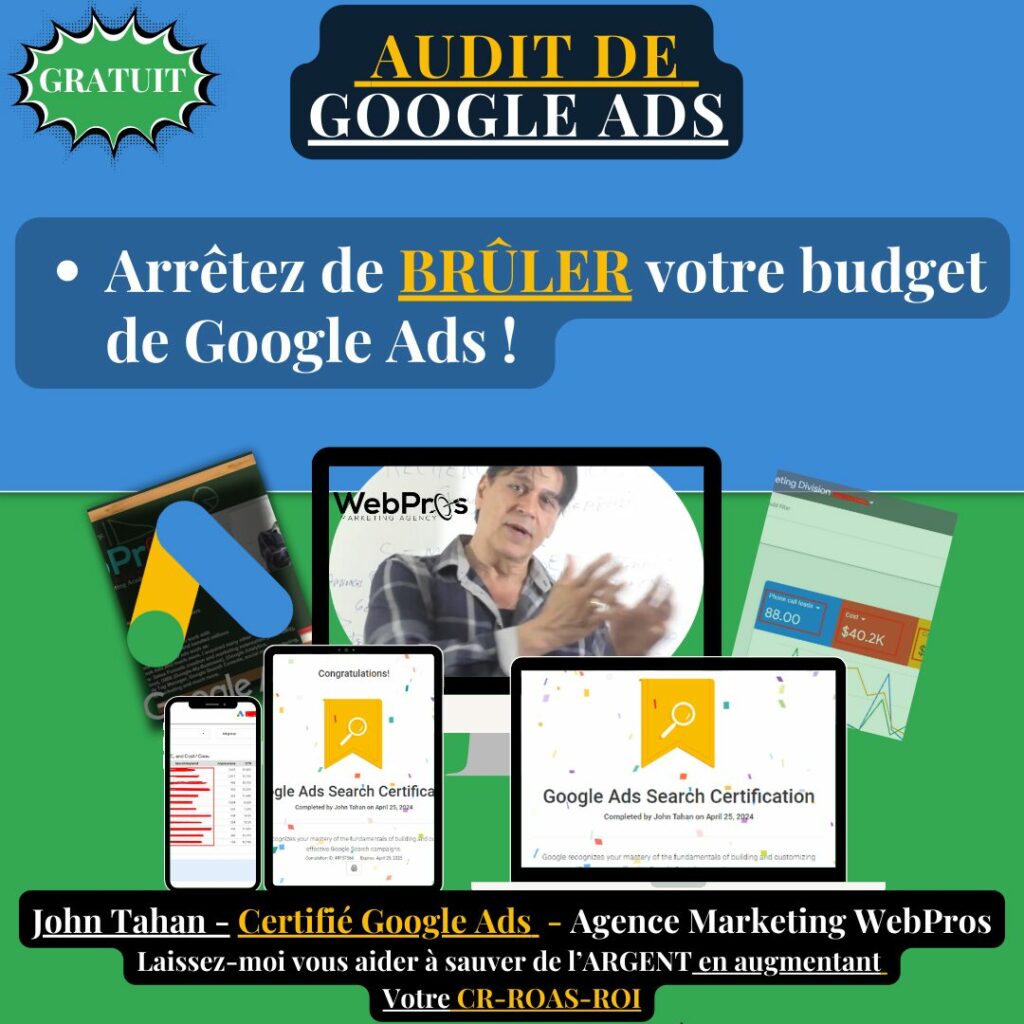 Audit Google Ads Gratuit - WebPros agence web