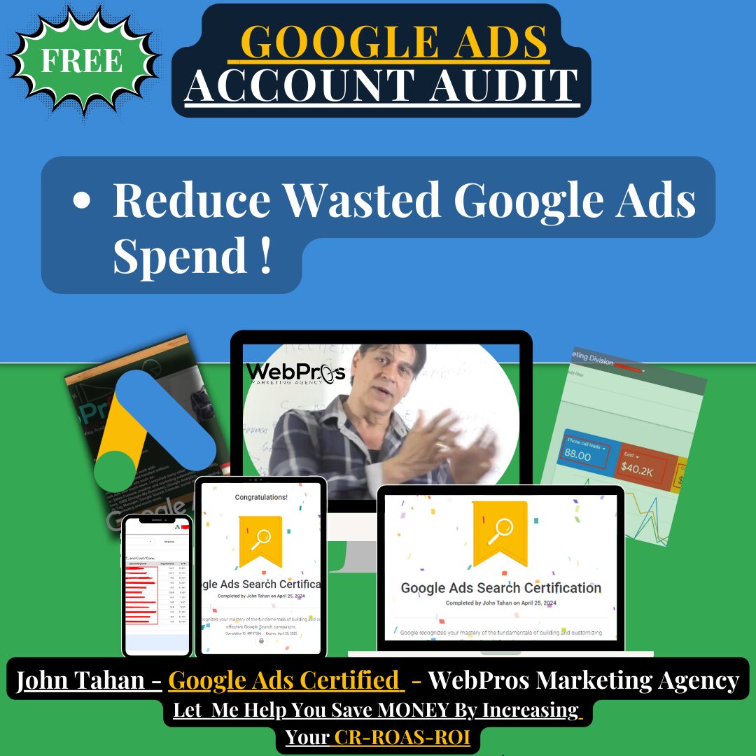 Google Ads Account Audit FREE - WebPros Agency